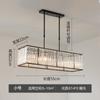 Lustre de cristal de luxo moderno para restaurante, atmosfera simples, bar, sala de jantar, mesa de jantar, iluminação, celebridade da internet, lâmpada longa preta