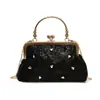 Nuevo Bolso de Mano Estilo Chino para Mujer 2024 Nuevo Estilo Versátil Bolso Concha con Cadena de Moda Cheongsam