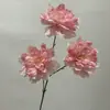 Flores Artificiales: Hibisco Peonía de 3 Cabezas, Arreglo Floral de Boda, Arreglo Floral Decorativo, Suministro en Stock, Decoración de Escaparate y Mesa