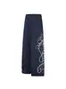 Marca de moda retro americana punto de cruz floral holgado pierna ancha unisex otoño nuevo casual pantalones de chándal alta costura versátiles pantalones