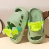 Sandalias de Verano para Niños Estilo Coreano Pantuflas para Niños Niños y Niñas Nuevas de Eva Color Puro Zapatos de Playa con Agujero para el Dedo del Pie