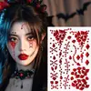 Pegatinas Faciales de Halloween, Pegatinas de Tatuaje para Niños, Maquillaje de Dibujos Animados para Niños, Cicatrices Falsas, Accesorios de Maquillaje de Broma, Pegatinas