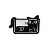 Broche Conjunto de Broches de Desenho Animado Combinação Fofa Metal Preto Gatinho Preto Criativo Anime Gato Série Garrafa