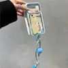Lanyard con soporte para animal se transforma instantáneamente en funda para teléfono, adecuado para iPhone 17 Pro Max, funda de color sólido transparente cielo estrellado para iPhone 16