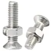 Tornillo tuerca de acero inoxidable 201 con cabeza avellanada y ranura Phillips juego combinación de tornillo tuerca de cabeza plana M3M4M5M6M8M10