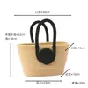 Bolsa Tote de Corda de Algodão Simples Tecida do Fabricante Original, Bolsa Transversal Fresca e Doce, Personalizável como Bolsa de Presente