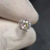 Pendientes de Aleación de Titanio con Corte de Nido de Pájaro, Zirconia Brillante, Tachuelas para Oreja, Accesorios de Joyería de Cabeza Redondos de Alta Gama, Tachuelas Cocleares, Adornos para la Oreja