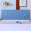 Capa Elástica Refrescante e Respirável de Cobertura Total Universal para Cabeceira de Quarto com Clipe à Prova de Poeira Acolchoada de Veludo Pele de Pêssego