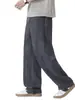 Maple House Roupa Masculina / Calças Casuais de Verão Finas Estilo Old Money Lyocell Tencel Calças Largas Retas Soltas Masculinas Americanas