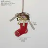 Nuevos colgantes decorativos vintage de resina tridimensional transfronterizos, paquete de regalo de guirnalda, adornos de campana para árbol de Navidad, decoraciones navideñas