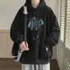 Sudadera con capucha para hombre estilo americano de calle, nueva marca de moda otoño e invierno, corte holgado con estampado de letras, chaqueta sudadera casual versátil