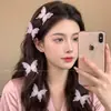 Pinza para el pelo de mariposa súper linda y versátil, pinza para flequillo lateral con vibra veraniega, accesorio para el pelo de pato trenzado con corazón dulce y femenino