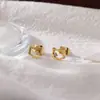 Pendiente de Hélice para Hueso de Oreja con Tornillo de Acero Titanio, Gato con Diamantes, Saturno, Estilo Dulce-Genial, Pendientes de Diseño de Nicho de Moda Estilo Ins