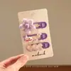 Novos Acessórios de Cabelo Estilo Coreano para Crianças, Presilhas de Flor de Tecido, Grampos de Coração Coloridos como Doces, Presilhas para Franja e Cabelo de Meninas