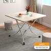 Mesa Plegable para Uso Doméstico, Mesa de Comedor Pequeña para Apartamentos Pequeños, Montaje de Puesto al Aire Libre, Camping, Portavelas Pequeño Redondo y Cuadrado Simple