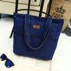 Bolsa Transversal para Mulheres, Bolsa Jeans Casual e Simples Estilo Coreano, Bolsa de Ombro Fashionável para Deslocamento Pequena Fresca Portátil Grande Capacidade