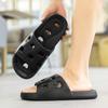 Pantuflas de baño estilo coreano para mujer, color sólido, para baño, hogar, para parejas, para el hogar, huecas para evitar fugas, pantuflas de secado rápido para hotel