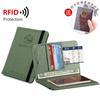 Correa de cuero PU bolsa para pasaporte tarjetero para pasaporte con RFID estuche protector para viajes al extranjero billetera tarjetero para billetes de charter se puede imprimir el logo