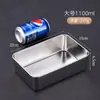 Acero Inoxidable 304 Recipiente para Preparación de Alimentos Plato para Almacenamiento de Alimentos de Cocina Brochetas para Cocinar en Barbacoa y Hot Pot Plato para Guarniciones de Tienda