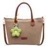 Bolso de Moda para Mujer 2025 Nuevo Bolso de Gran Capacidad Verano Portátil Distintivo Casual Simple Paja Elegante Bolso Tote
