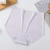 Panty Fino de Seda Helada de Verano Sin Costuras de Cintura Alta Tallas Grandes para Mujer con Refuerzo Antibacteriano de Algodón Puro, Braguitas Ajustadas a la Cadera para Mujer