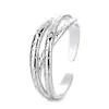 Anillo Abierto Único Versátil Cielo Estrellado con Diseño Minimalista, Líneas Entrelazadas, Enrollado Multicapa, Anillo para Dedo Índice para Mujer al por Mayor