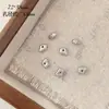 Contas Espaçadoras de Cor Preservada Banhadas a Cobre 18K com Furo Grande e Superfície Irregular Côncava-Convexa Anel Ondulado Corrente Pulseira Acessórios DIY Feitos à Mão