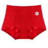 Calça de Algodão Puro 10A Antibacteriano de Cintura Alta Acessível Luxuosa Renda Exquisita Roupa Íntima com Controle de Barriga Baixa Cueca Boxer de Renda Sem Costura Feminina Mulheres