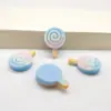 Comida y Juego Piruleta Degradada Helado Paleta Parche de Resina Accesorios para el Cabello DIY Material de Gelatina Crema Carcasa de Teléfono Móvil