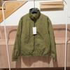 Chaqueta Abrigo de Algodón Retro de Estilo Europeo y Americano para Hombre al por Mayor, Bastante Ancha, Color Verde Militar, Chaqueta Fina de Algodón