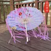 Novo Estilo Chinês Retro Borla Guarda-chuva de Seda Dinastia Han Sessão de Fotos Estilo Chinês Guarda-chuva de Papel Oleado Adereços Estilo Antigo Guarda-chuva de Arte Clássica