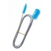 Cepillo de resorte para limpieza de tuberías de agua de filtro de acuario, cepillo de resorte de doble cabeza para tuberías de entrada y salida, cepillo multiusos de acero inoxidable para tuberías de agua