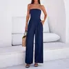 2026 Transfronterizo Europeo y Americano Sitio Independiente de Amazon Moda Casual Estilo Francés Gama Alta Color Sólido Sin Mangas Mono