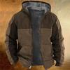 Casaco de Inverno Espesso Forrado com Fleece Duplo Forrado para Homens de Inverno Casaco Acolchoado de Algodão Quente Casaco Acolchoado de Algodão