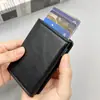 Portatarjetas antirrobo transfronterizo con patrón de fibra de carbono RFID, tarjetero anti-desmagnetización, el portatarjetas emergente de aluminio más vendido de Amazon, en stock