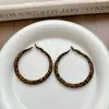 Pendientes Retro Geométricos con Estampado de Leopardo Flockeado para Mujer, Lujo Accesible y Pendientes de Gama Alta, Pendientes, Pendientes Elegantes, Accesorios para Pendientes