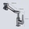 Grifo de Lavabo Transfronterizo con Agua Fría y Caliente, Brazo Mecánico, Rotación Universal, Lavabo de Baño, Lavabo Familiar del Gato de la Suerte