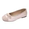 Zapatos de Mujer Estilo Chanel para Aumentar la Altura 2026 Nuevo Primavera/Verano Bloqueo de Color Hada Retro Lazo Zapatos de Ballet