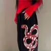 Calça de Moletom Casual Solta com Estampa Street Dance Hip-Hop Americano 2024 Novo Design de Nicho para Mulheres