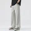 Pantalones de trabajo de Lyocell Tencel de alta calidad para hombre, nuevo modelo 2026, holgados, transpirables, de pierna recta, de pierna ancha, pantalones largos casuales, al por mayor