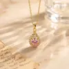 Collar de lágrima micro-pavimentado transfronterizo europeo y americano más vendido para mujer, un colgante de moda ligero, de lujo y de nicho, versátil para el uso diario, joyería de cadena para la clavícula