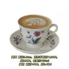 Juego de Tazas de Café Retro Jingdezhen Taza Cerámica Pequeña Europea Creativa Set de Té de la Tarde Pastoral Flor