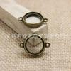 2 Colores Accesorios para Joyería DIY Joyería Tiempo Base para Gemas Conector de Doble Colgante Puede Pegar Gemas 18mm