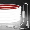 Fita de LED Cob Transfronteiriça 220V com Conjunto de Plugues Luz Linear Impermeável 110V Iluminação LED Flexível para Teto de Sala de Estar