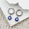 Pendientes de Ojo de Diablo con Goteo de Aceite Transfronterizos Pendientes de Ojo Turco Azul Pendientes Unisex de Acero Inoxidable