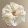 Goma para el pelo plisada multicapa azul Intestino Grueso para mujer Sensación de Alta Gama 2026 Nuevo Flor Grande para Moño Grande Cuerda para el Pelo Goma para el Pelo Accesorio para el Cabello