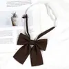 Menina Jk Moderna Preguiçosa Sem Costura Marrom Retrô Cor Café Gravata Listrada Uniforme Estudantil Masculino Gravata Borboleta Estilo Universitário