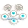 Accesorios para joyería DIY conector de ojos de diablo chapado en oro de cobre puro no se cae taladro no se decolora pulsera