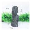 Accesorios para Acuario Adornos Decoración para Reptiles Estatuas de la Isla de Pascua Manualidades de Paisaje de Resina Figura Romana Antigua