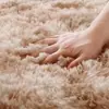 Alfombra para sala de estar de seda y lana teñida anudada, de pelo largo, en stock, cobertura completa de área grande, manta suave para cabecera de dormitorio, venta al por mayor transfronteriza